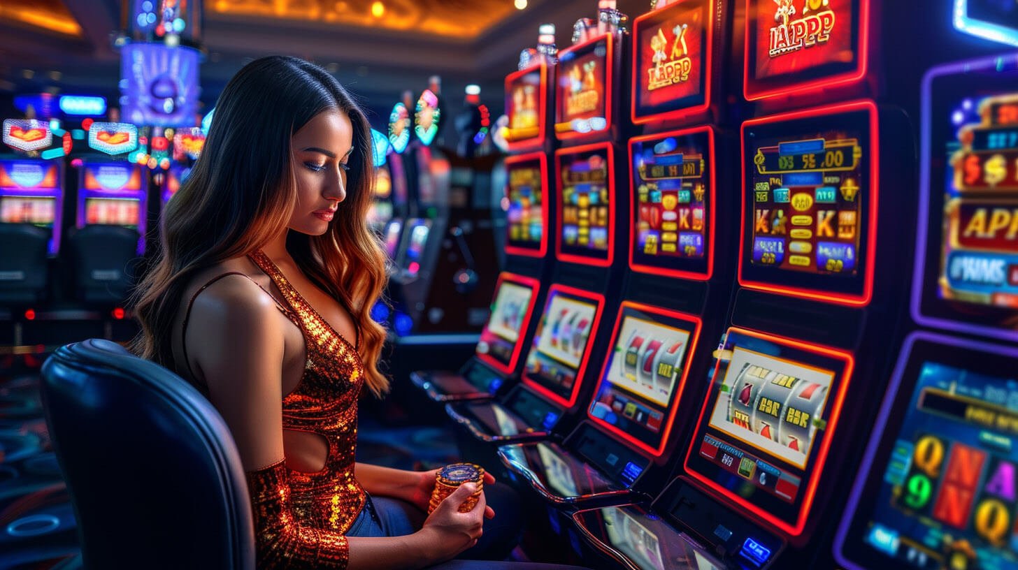 Antarmuka Asia Gaming menampilkan permainan slot dengan grid simbol dan tombol putar
